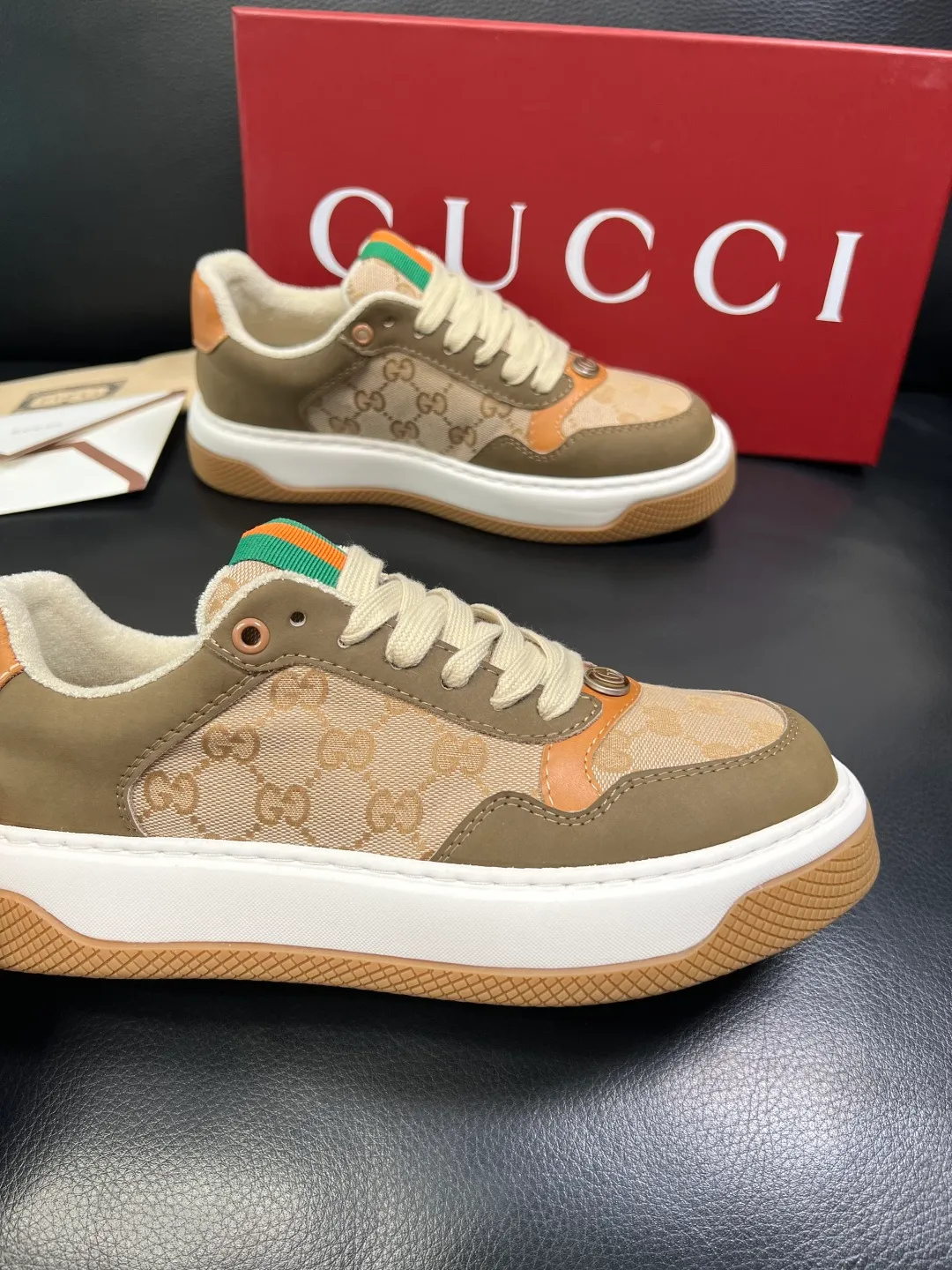 Men's shoes 💰780 Gucci high quality top crafts Gucci counter new original factory configuration, imported cowhide fabric from Italy, imported cowhide lining, breathable and comfortable, sole: original factory special supply original sole super comfortable, original factory and single goods, welcome to compare, code number 38-44 (customized 45)